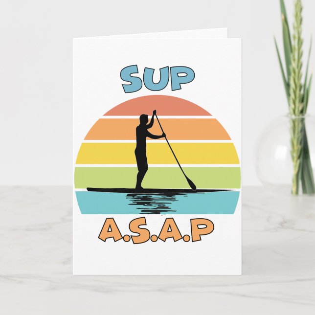 SUP ASAP Ställa upp Padding Kort (Framsida)
