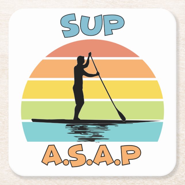 SUP ASAP Ställa upp Padding Underlägg Papper Kvadrat (Framsidan)