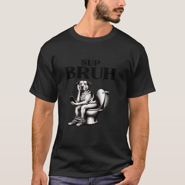 Sup Bruh Funny som säger Meme Bro Mamma Slang Boy  T Shirt (Framsida)