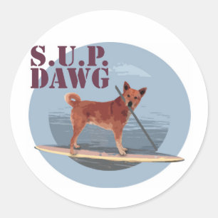 SUP Dawg-dekal Runt Klistermärke