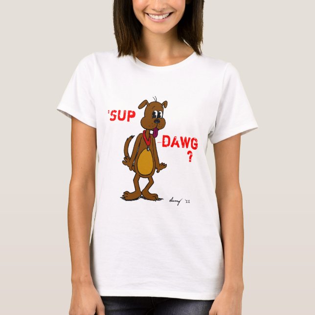 "SUP DAWG? Doggy Womens Spaghetti Tank Tröja (Framsida)