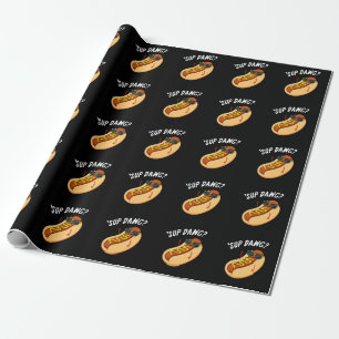 Sup Dawg Funny Hett Hund Pun Mörk BG Presentpapper