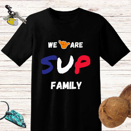 SUP-familjutformning med Fransk flagga och shaka-h T Shirt