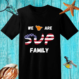 SUP-familjutformning med USA flagga och shaka-hand T Shirt