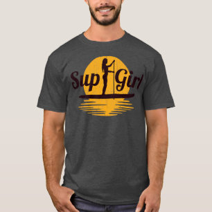 Sup Girl Stå upp Paddle Boarding Sommar T Shirt