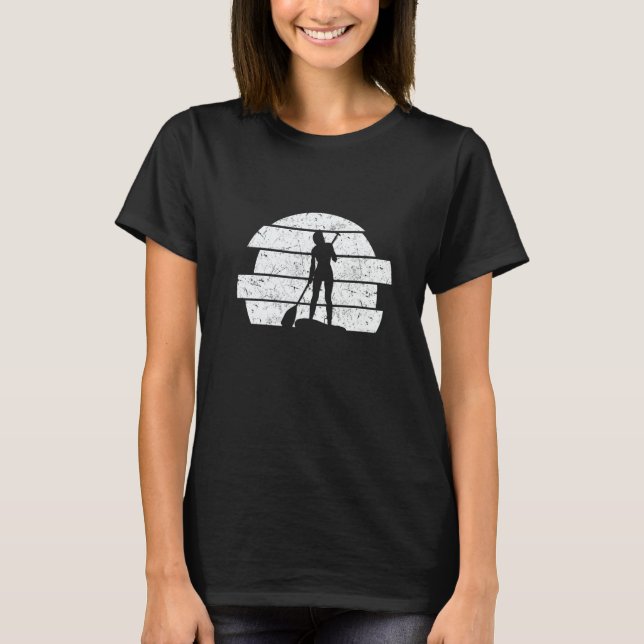 SUP Girl Stand Up Paddle Board Water Sports Stand  T Shirt (Framsida)