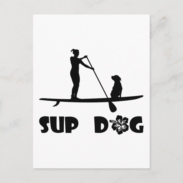 SUP HUND SITTA VYKORT (Framsida)