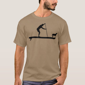 SUP-Hund Ställa upp Paddle Board Padding Surfa T Shirt