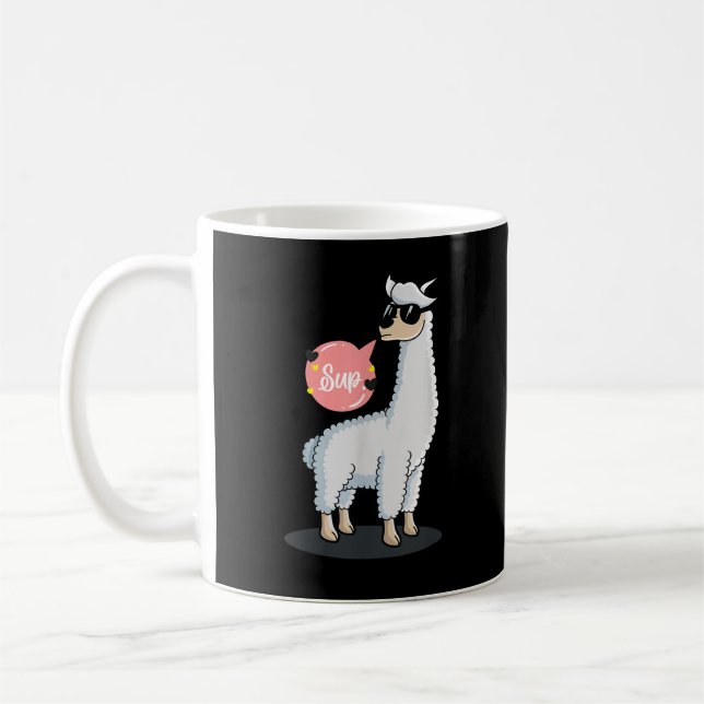 Sup Inget Drama Lama Djurälskare Awesome Rolig Söt Kaffemugg (Vänster)