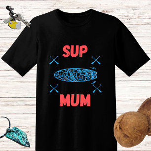 SUP Morsa - Stå upp padelpapp, blått och rosa T Shirt