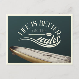 SUP står upp och paddlar semesterretro Vykort