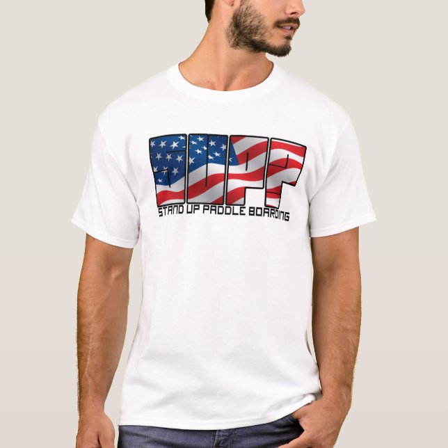 SUP? - Stativ upp Paddleboarding (amerikanska Tee (Framsida)