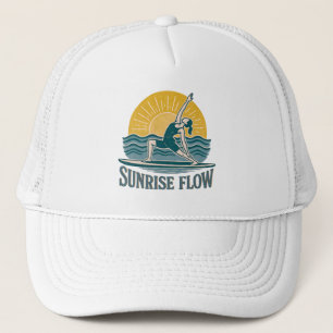 SUP Sunrise Flow Paddleboard Yoga   Grafiskt tryck Keps