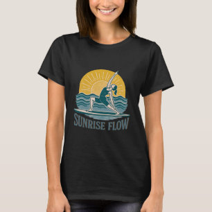 SUP Sunrise Flow Paddleboard Yoga   Grafiskt tryck T Shirt