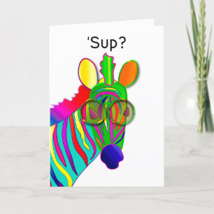 SUP TÄNKANDE AV You Zebra Kaleidoscope Collection Kort