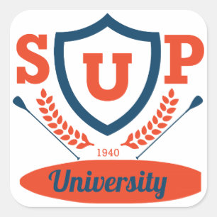 SUP UNIVERSITETEN FYRKANTIGT KLISTERMÄRKE