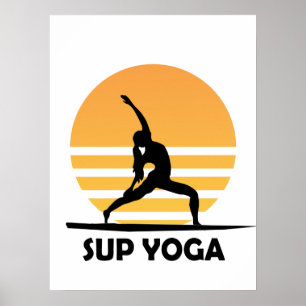 SUP Yoga Ställa upp Padding Poster