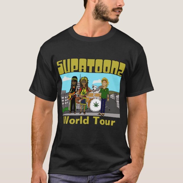 Supatoonz World Tour Concert Tshirt T Shirt (Framsida)