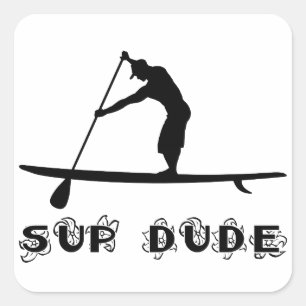 SUPDude Fyrkantigt Klistermärke