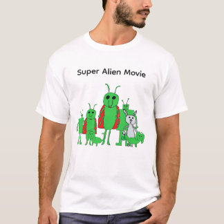 Super Alien Film Heltäckande Karaktär T-shirt