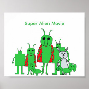Super Alien Filmplakat (Anpassningsbar) Poster