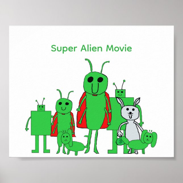 Super Alien Movie Poster (Customizable) (Framsidan)