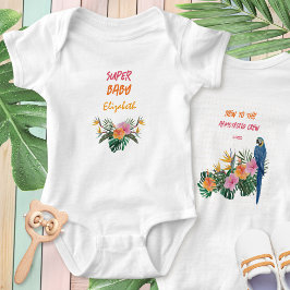 SUPER BABY Exotisk Tropisk Papegoja Djungel Bodysu T Shirt