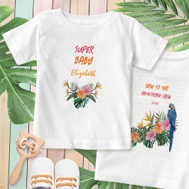 SUPER BABY Exotisk Tropisk Papegoja Djungel T Shirt