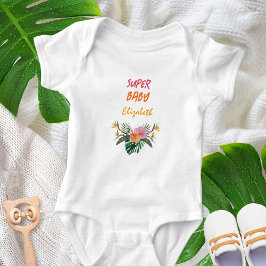 SUPER BABY Tropisk Papegoja Djungel Bebis Shower T Shirt