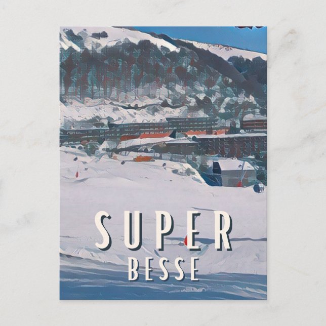 Super Besse Station de ski Vykort (Framsida)