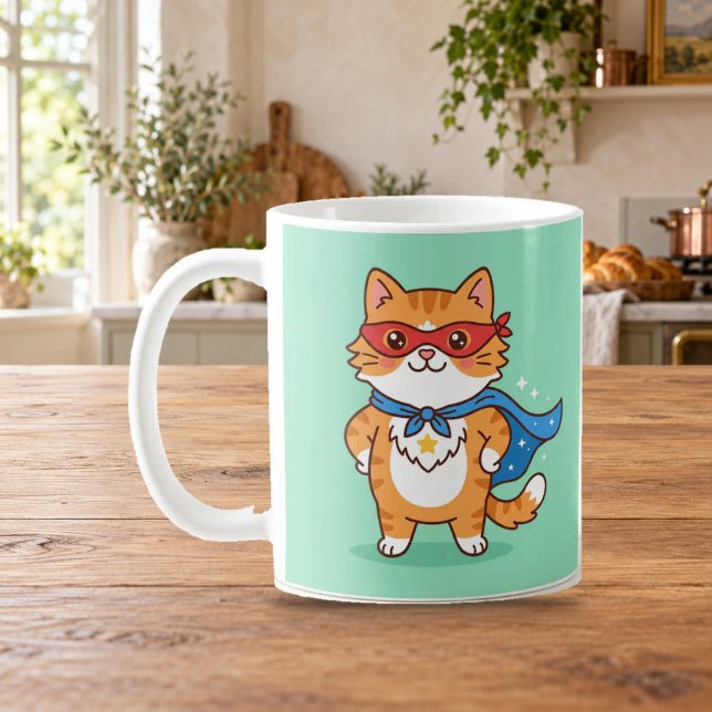 Super Cat Hjälte Söt Tecknad Kopp (Skapare uppladdad)