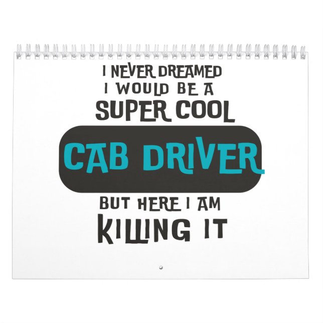 Super Cool Cab Driver Kalender (Omslag)