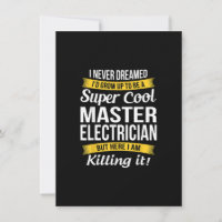 Super Cool Mästare Elektriker Roligt Present
