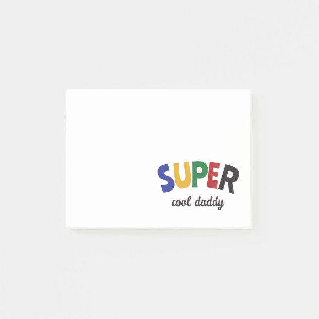 Super cool pappa post-it block (Framsida)