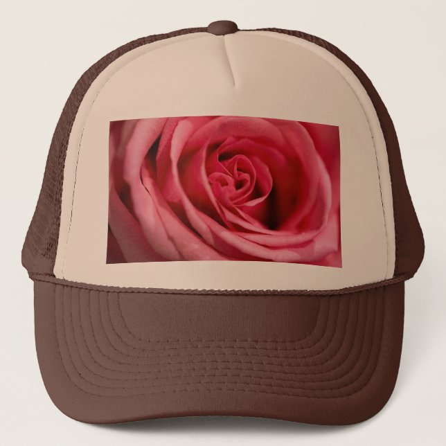 Super Cool Stor Rosa Ros Skräddarsydd Tryckt Tan B Keps (Framsida)