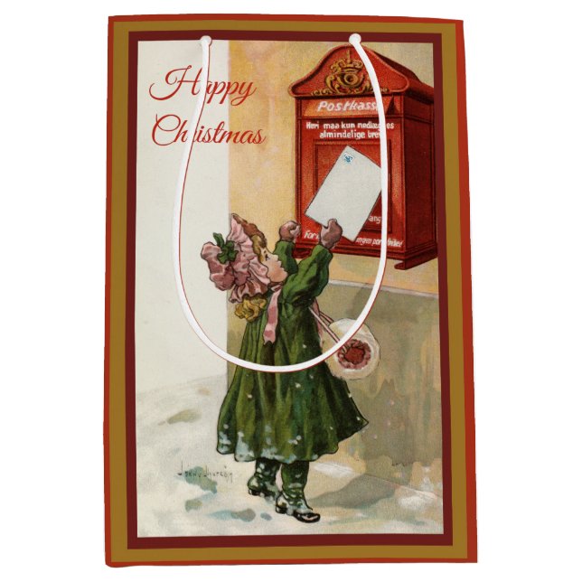 Super Cute Vintage Child Mailing Christmas Letter (Framsidan)
