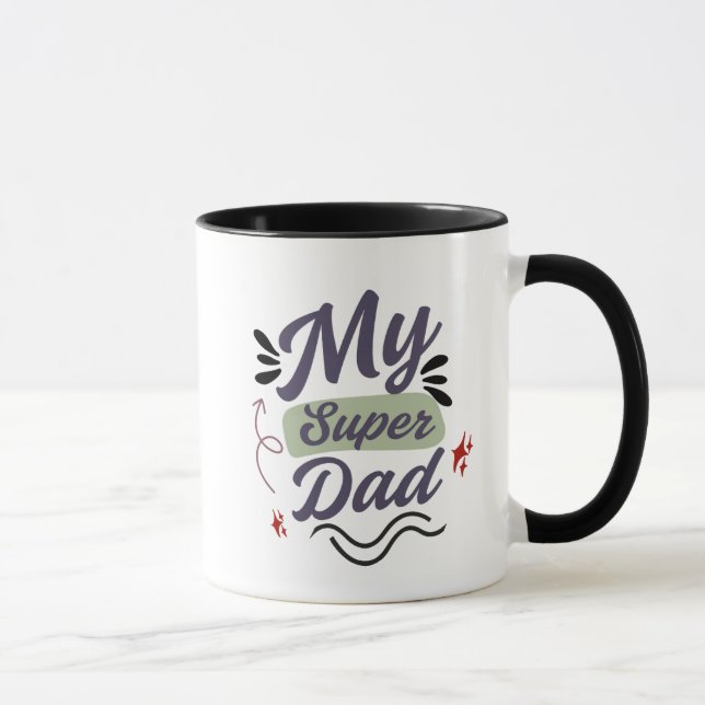 Super Dad Coffee Mug – Hero Dad Gift Idea Mugg (Höger)