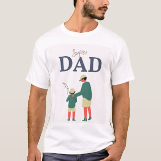 Super Dad - Father and Son Bonding Minimal Art Pri T Shirt