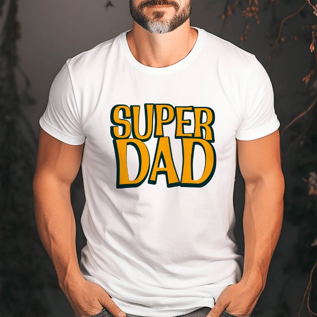 Super Dad | Father Bold Retro T Shirt (Skapare uppladdad)