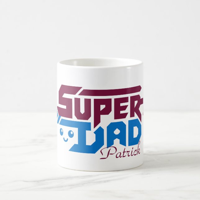 Super Dad Gamer Gift – Cute Retro Kaffemugg (Center)