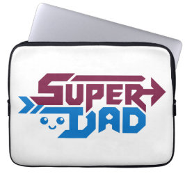 Super Dad Gamer Gift – Cute Retro Laptop Fodral