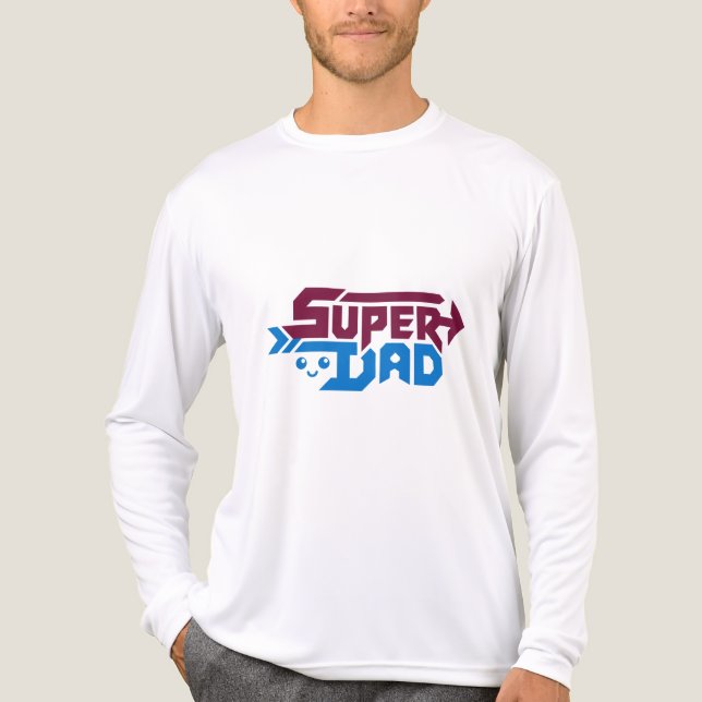Super Dad Gamer Gift – Cute Retro T Shirt (Framsida)