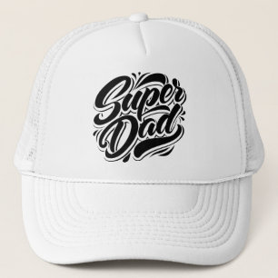 Super Dad Hero Typografi Design-67888 Hoodie Keps