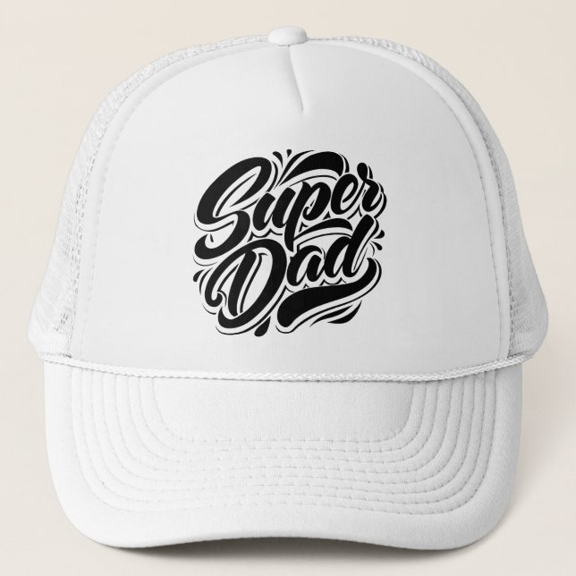 Super Dad Hero Typografi Design-67888 Hoodie Keps (Framsida)