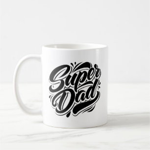 Super Dad Hero Typografi Design-67888 Kaffemugg