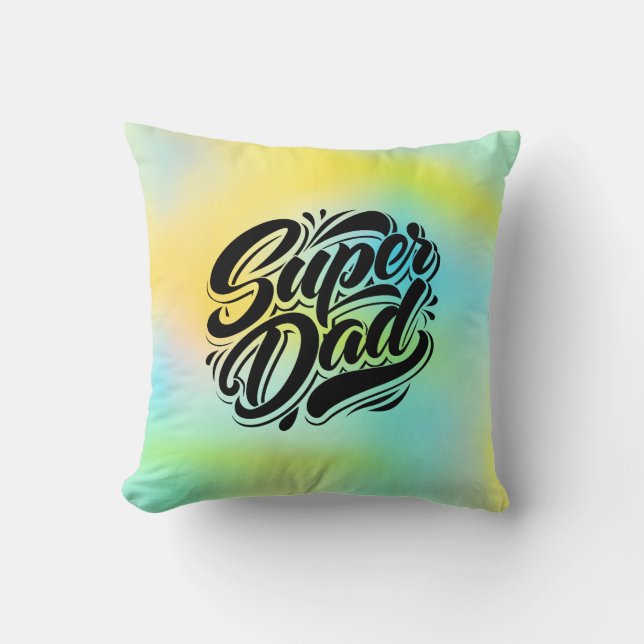 Super Dad Hero Typografi Design-67888 Kudde (Framsida)