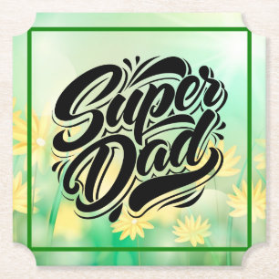 Super Dad Hero Typografi Design-67888 Underlägg Papper
