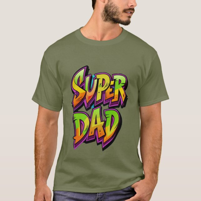 Super Dad in 3 D T Shirt (Framsida)