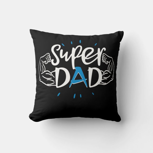 Super Dad Pillow V2 – Cozy Father Gift Kudde (Framsida)