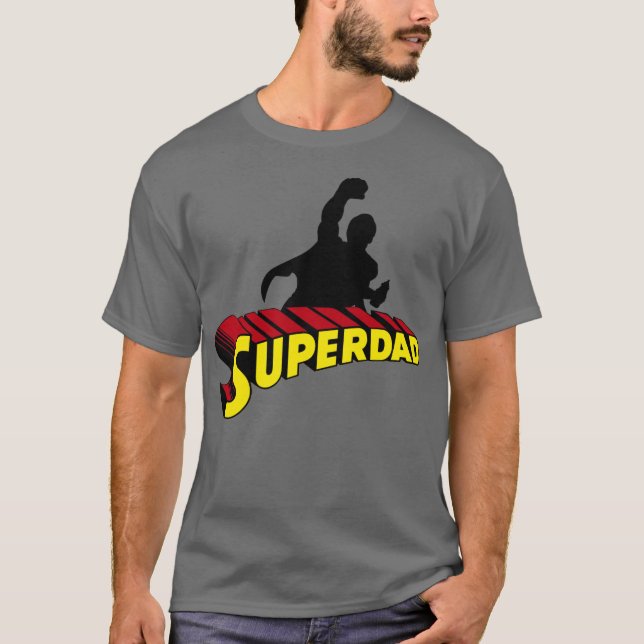 Super Dad. Super Papa. Súper Papá T Shirt (Framsida)